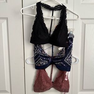 PINK Victoria’s Secret Lace Bralette 3 Pack